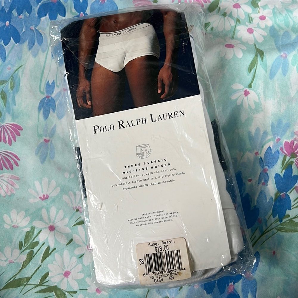 Polo Ralph Lauren Classic Mid Rise Brief 3 Pack White *SLIGHTLY IMPERFECT*